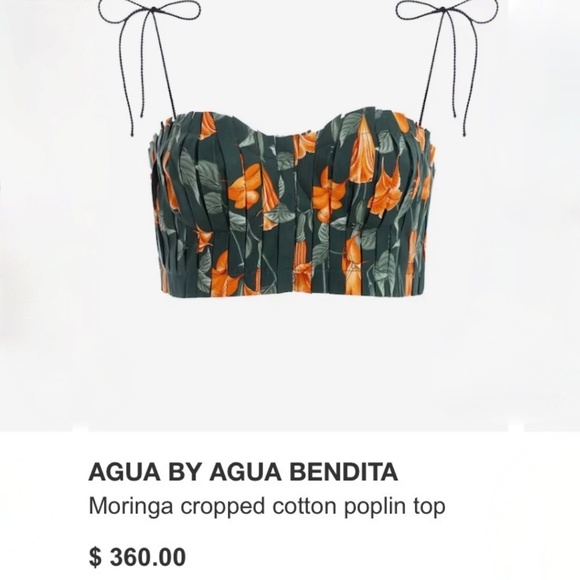 Agua by Agua Bendita Moringa Green Sabanero Nocturno' Crop Top - Picture 3 of 12